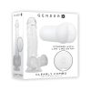 Gender X Clearly Combo 2-Piece 7.25 In. Realistic Dildo And Anal Entry Stroker Set Clear