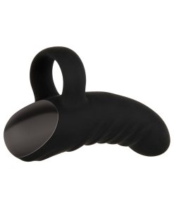 Evolved Hooked On You Rechargeable Silicone Finger Vibrator Black