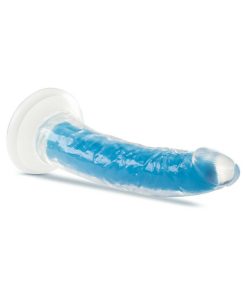 Neo Elite Glow In The Dark Prysm 7 In. Silicone Dual Density Dildo Neon Blue
