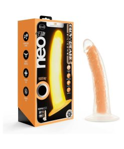 Neo Elite Glow In The Dark Viper 7 In. Dual-Density Dildo Neon Orange