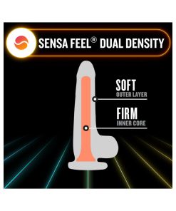 Neo Elite Glow In The Dark Viper 7 In. Dual-Density Dildo Neon Orange