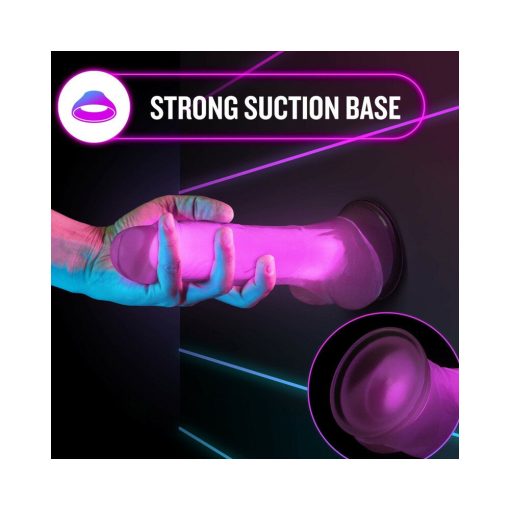 Neo Elite Glow In The Dark Viper 7 In. Dual-Density Dildo Neon Pink - Image 7