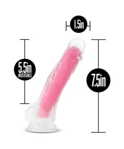 Neo Elite Glow In The Dark Viper 7 In. Dual-Density Dildo Neon Pink