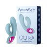 Femmefunn Cora Rechargeable Silicone Thumping Dual Stimulation Vibrator Light Blue