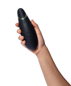Womanizer Premium 2 Rechargeable Silicone Luxurious Pleasure Air Clitoral Stimulator Black