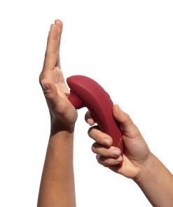 Womanizer Premium 2 Rechargeable Silicone Luxurious Pleasure Air Clitoral Stimulator Bordeaux