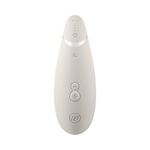 Womanizer Premium 2 Rechargeable Silicone Luxurious Pleasure Air Clitoral Stimulator Warm Gray - Image 2