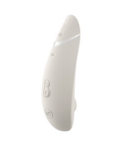 Womanizer Premium 2 Rechargeable Silicone Luxurious Pleasure Air Clitoral Stimulator Warm Gray
