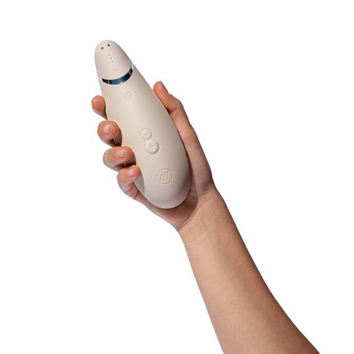 Womanizer Premium 2 Rechargeable Silicone Luxurious Pleasure Air Clitoral Stimulator Warm Gray - Image 7
