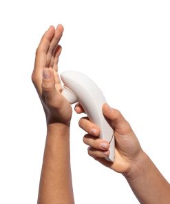 Womanizer Premium 2 Rechargeable Silicone Luxurious Pleasure Air Clitoral Stimulator Warm Gray