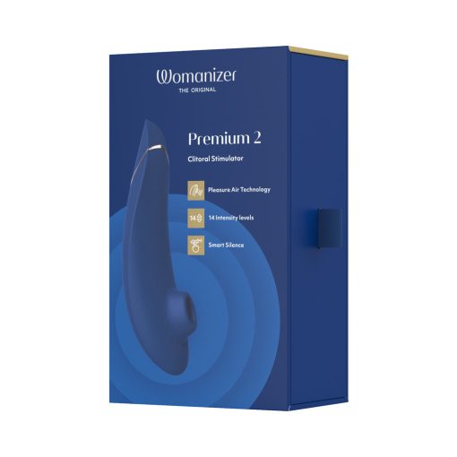 Womanizer Premium 2 Rechargeable Silicone Luxurious Pleasure Air Clitoral Stimulator Blueberry - Image 11