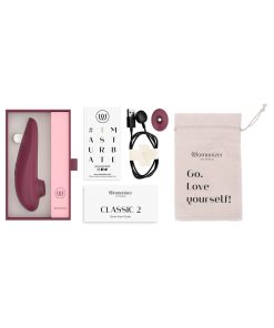 Womanizer Classic 2 Rechargeable Silicone Pleasure Air Clitoral Stimulator Bordeaux