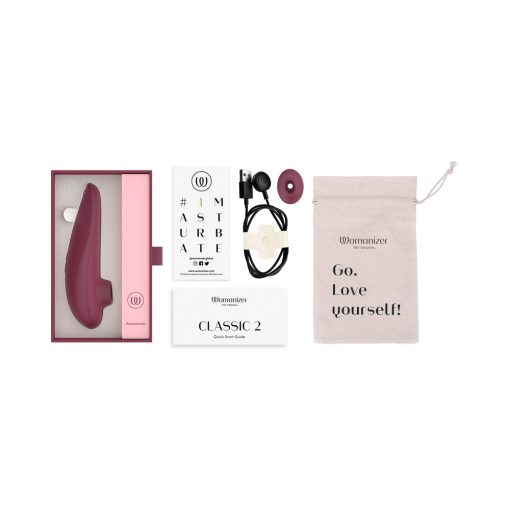 Womanizer Classic 2 Rechargeable Silicone Pleasure Air Clitoral Stimulator Bordeaux - Image 8