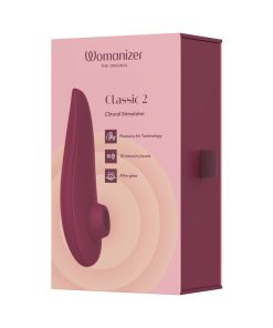 Womanizer Classic 2 Rechargeable Silicone Pleasure Air Clitoral Stimulator Bordeaux