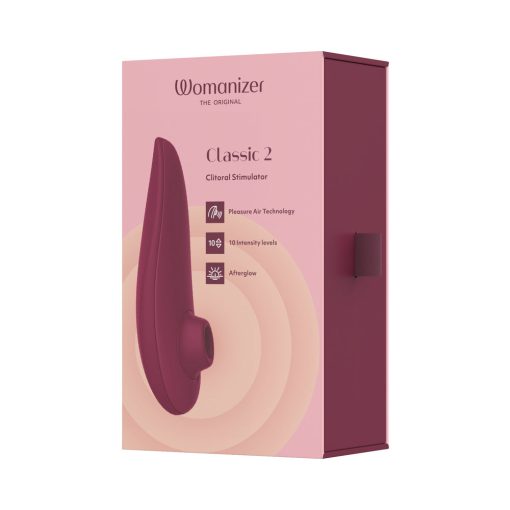 Womanizer Classic 2 Rechargeable Silicone Pleasure Air Clitoral Stimulator Bordeaux - Image 9