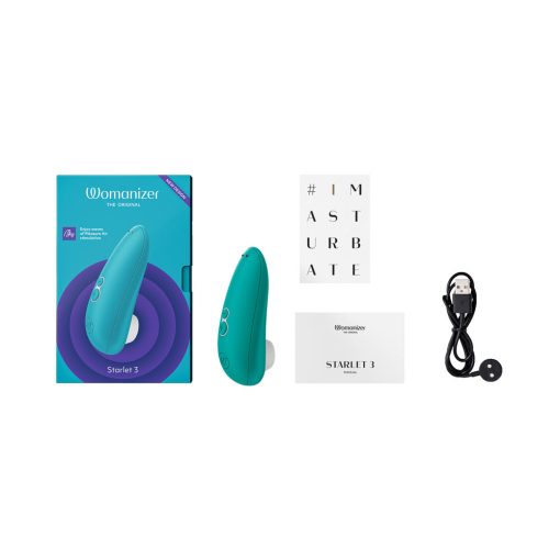 Womanizer Starlet 3 Rechargeable Silicone Compact Pleasure Air Clitoral Stimulator Turquoise - Image 3