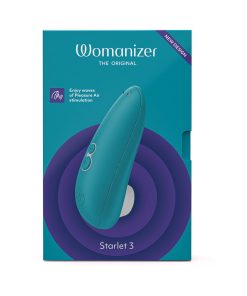 Womanizer Starlet 3 Rechargeable Silicone Compact Pleasure Air Clitoral Stimulator Turquoise