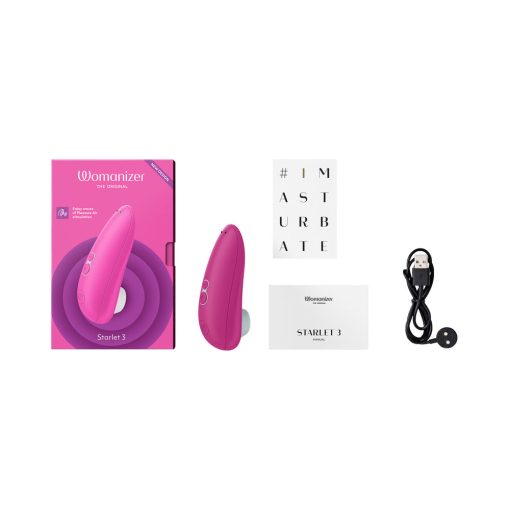 Womanizer Starlet 3 Rechargeable Silicone Compact Pleasure Air Clitoral Stimulator Pink - Image 3