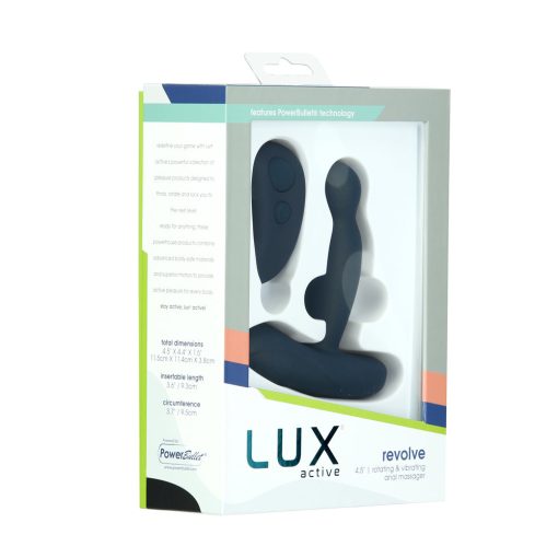 Lux Active Revolve 4.5 In. Rotating And Vibrating Silicone Massager Black - Image 2