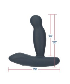 Lux Active Revolve – 4.5" Rotating & Vibrating Silicone Massager Black