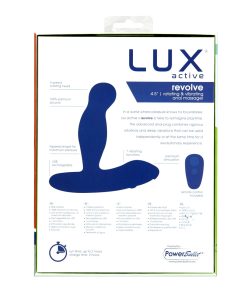 Lux Active Revolve – 4.5" Rotating & Vibrating Silicone Massager Black