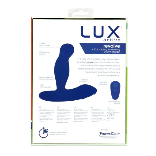 Lux Active Revolve 4.5 In. Rotating And Vibrating Silicone Massager Black - Image 9