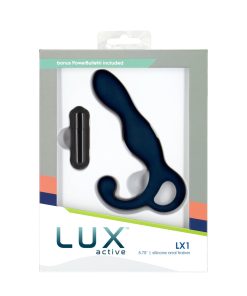 Lux Active Lx1 5.75 In. Anal Trainer Silicone With Power Bullet Dark Blue