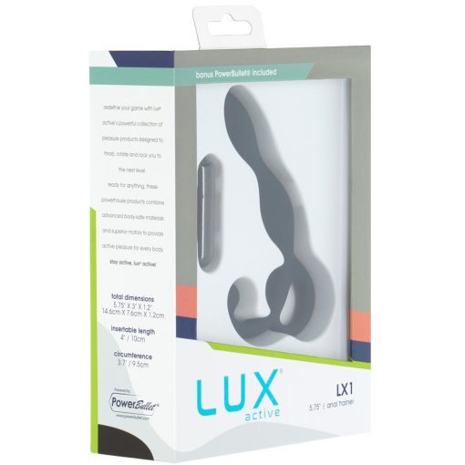 Lux Active Lx1 5.75 In. Anal Trainer Silicone With Power Bullet Dark Blue - Image 2