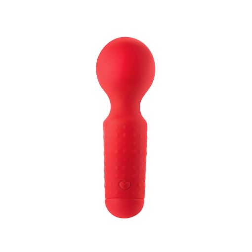Luv Inc Mw65 Mini Wand Rechargeable Flexible Silicone Vibrator Red - Image 2