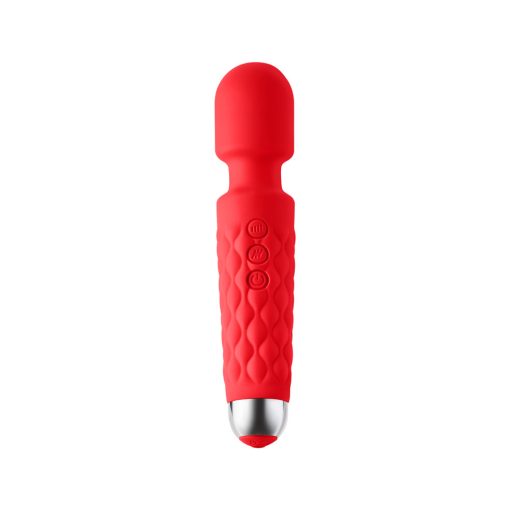 Luv Inc Lw96 Large Wand Rechargeable Flexible Silicone Vibrator Red - Image 2