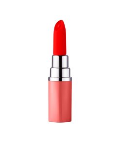 Luv Inc Lv57 Lipstick Vibrator Rechargeable Silicone Discreet Bullet With 3 Attachments Coral