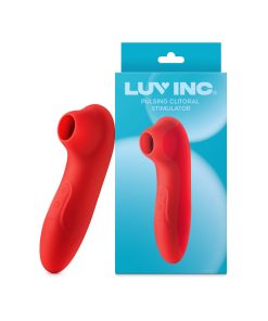 Luv Inc Cs19 Pulsing Clitoral Stimulator Rechargeable Silicone Red
