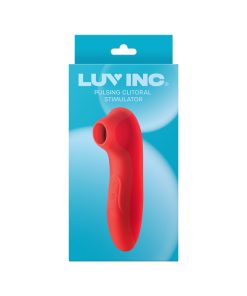 Luv Inc Cs19 Pulsing Clitoral Stimulator Rechargeable Silicone Red