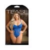 Fantasy Lingerie Tease Abby Bodysuit With Thong-Cut Back Closure Cobalt Blue Xl/2Xl