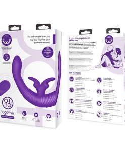 Together Couples Toy Remote-Controlled Dual Ended Rabbit Vibrator Purple