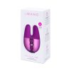 Le Wand Chrome Double Vibe Rechargeable Silicone Mini Vibrator Dark Cherry