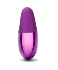 Le Wand Chrome Double Vibe Rechargeable Silicone Mini Vibrator Dark Cherry