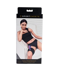 Sportsheets Dual Penetration Thigh Strap-On Harness Black