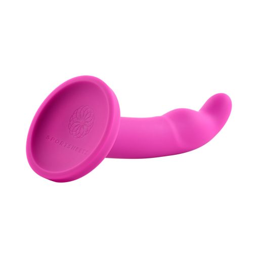 Sportsheets Merge Collection Tana 8 In. Silicone G-Spot Dildo With Suction Cup Pink - Image 2