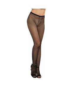 Dreamgirl Fishnet Pantyhose With Back Seam Black Os