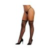 Dreamgirl Fishnet Thigh-High Stocking With Strappy Elastic Top Os