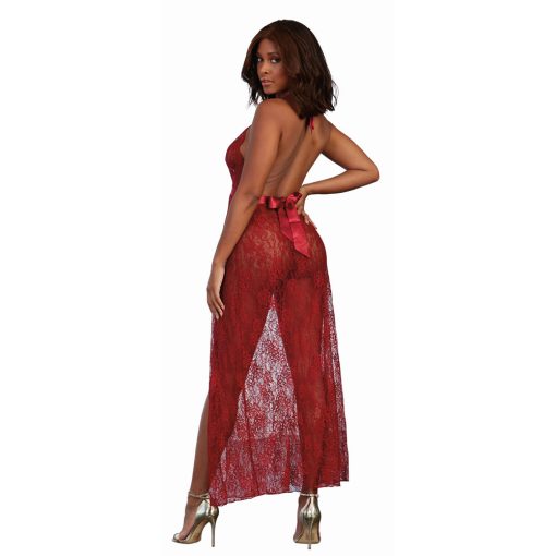Dreamgirl Lace Gown & G-String Garnet Small Hanging - Image 2