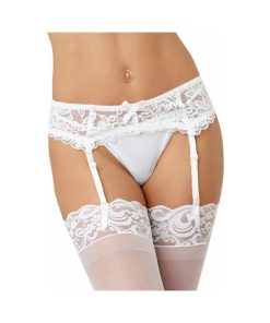 Dreamgirl Sexy And Delicate Scalloped Lace Garter Belt White Os Hanging