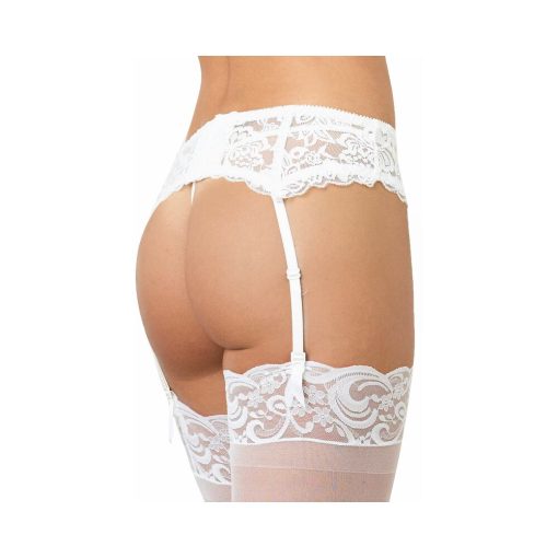 Dreamgirl Sexy And Delicate Scalloped Lace Garter Belt White Os Hanging - Image 2