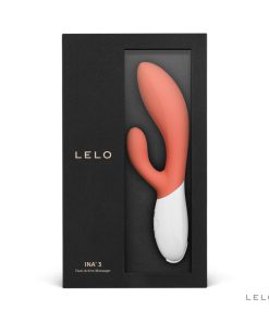 LELO INA 3 – Luxury Dual Stimulator Rabbit Vibrator (Coral Red)