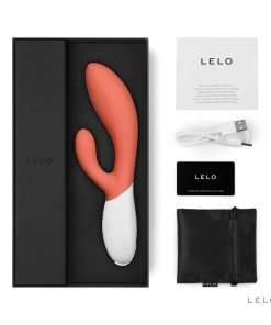LELO INA 3 – Luxury Dual Stimulator Rabbit Vibrator (Coral Red)