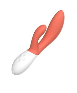 LELO INA 3 – Luxury Dual Stimulator Rabbit Vibrator (Coral Red)