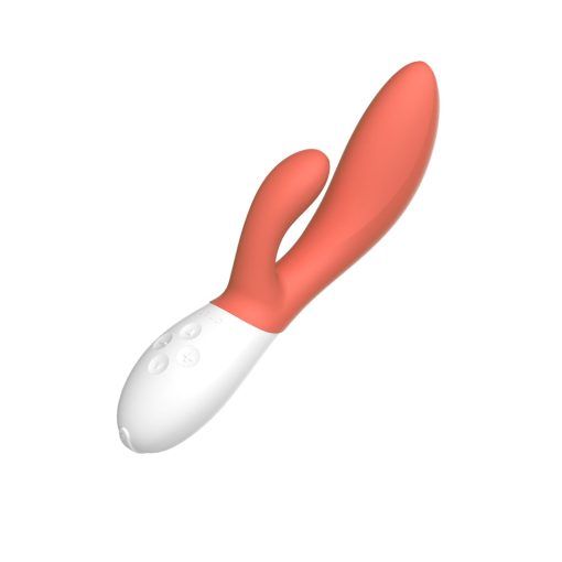 LELO INA 3 – Luxury Dual Stimulator Rabbit Vibrator (Coral Red) - Image 3