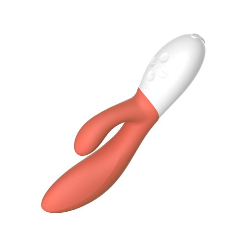LELO INA 3 – Luxury Dual Stimulator Rabbit Vibrator (Coral Red) - Image 4