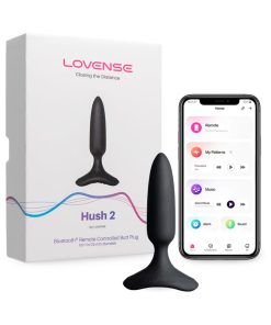 Lovense Hush 2 Bluetooth Remote-Controlled Vibrating Butt Plug Xs 1 In.